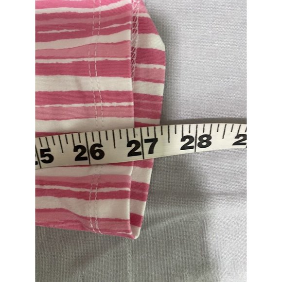 Elizabeth & Clarke Womens Striped wide leg Pants Pull on Pink white size 2X - Picture 9 of 11